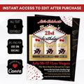custom las vegas or branson casino theme invitations